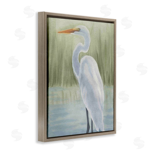 Stupell Industries Grace Popp | Egret On Marsh Landscape Wall Art