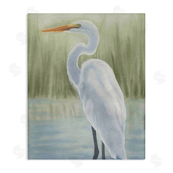 stupell industries Grace Popp | Egret on Marsh Landscape Wall Art