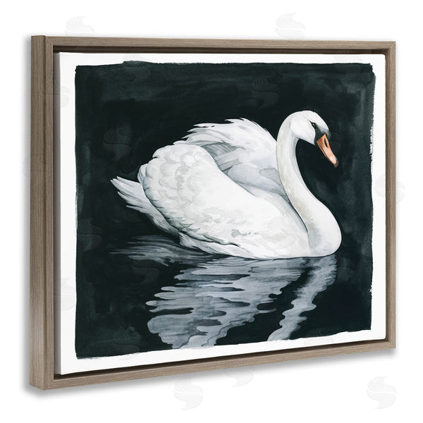Stupell Industries Grace Popp | Elegant Swan Reflection Portrait Wall Art