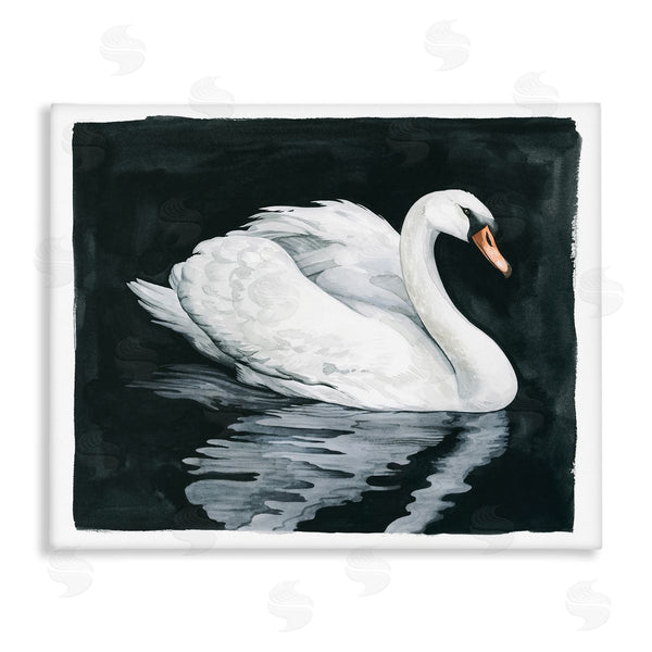 stupell industries Grace Popp | Elegant Swan Reflection Portrait Wall Art