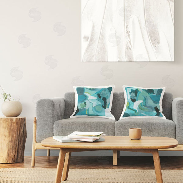 Stupell Industries Grace Popp | Energetic Blue Patterns Printed Throw Pillow Set