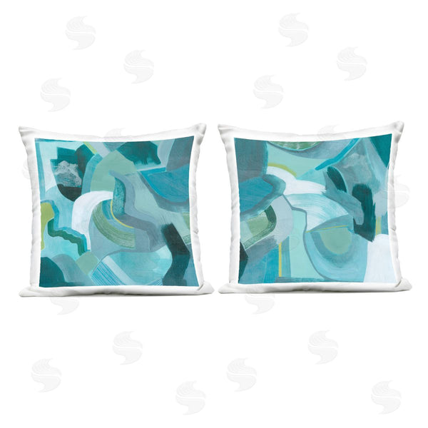 Stupell Industries Grace Popp | Energetic Blue Patterns Printed Throw Pillow Set