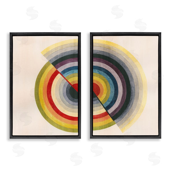 Stupell Industries Grace Popp | Fading Round Split Circles Wall Art