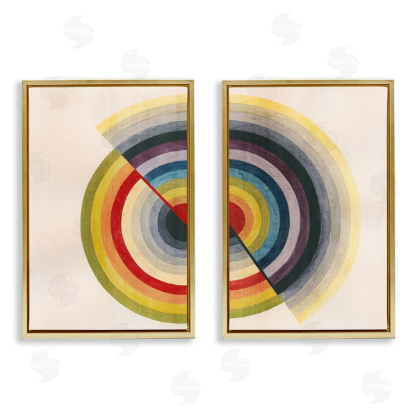 Stupell Industries Grace Popp | Fading Round Split Circles Wall Art