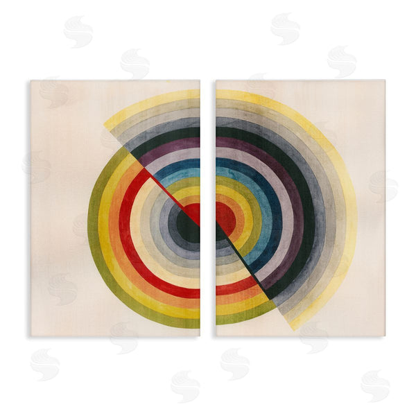 stupell industries Grace Popp | Fading Round Split Circles Wall Art