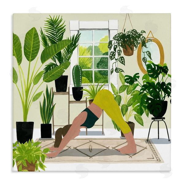 stupell industries Grace Popp | Female Yoga Modern Plant Room