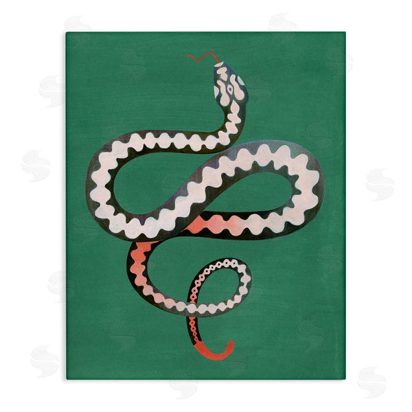 stupell industries Grace Popp | Flexible Viper Symbol Snake Reptile Vivid Portrait Wall Art