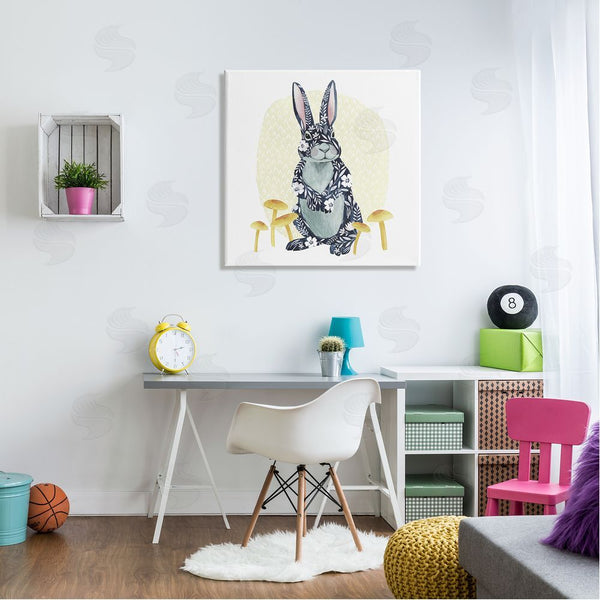 Stupell Industries Grace Popp | Floral Rabbit & Mushrooms Wall Art