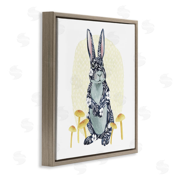 Stupell Industries Grace Popp | Floral Rabbit & Mushrooms Wall Art