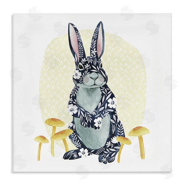 stupell industries Grace Popp | Floral Rabbit & Mushrooms Wall Art