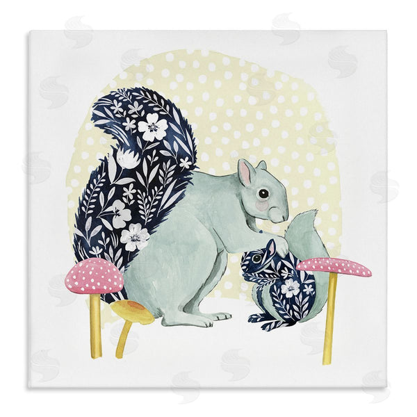 stupell industries Grace Popp | Floral Squirrels & Mushrooms Wall Art