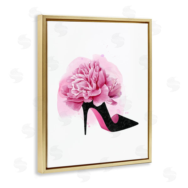 Stupell Industries Grace Popp | Flower Heel Black Pink