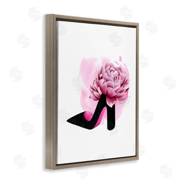 Stupell Industries Grace Popp | Flower Heel Pink Black