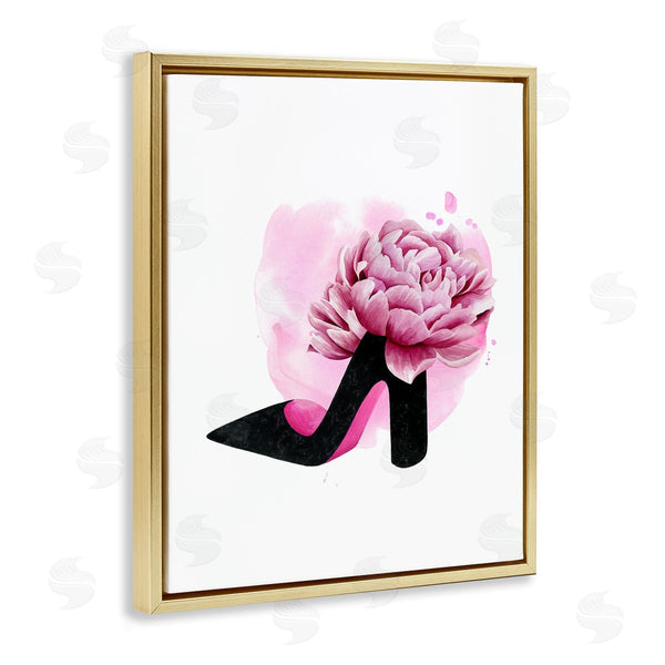 Stupell Industries Grace Popp | Flower Heel Pink Black