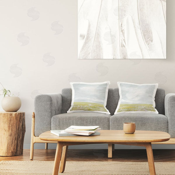 Stupell Industries Grace Popp | Flowering Field Wispy Clouds Printed Throw Pillow Set