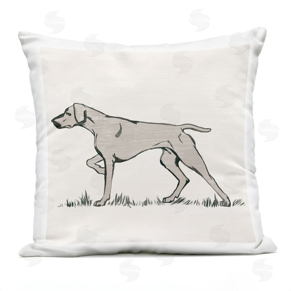 Stupell Industries Grace Popp | Focused Hunting Dog Minimal Animal Design Printed Throw Pillow