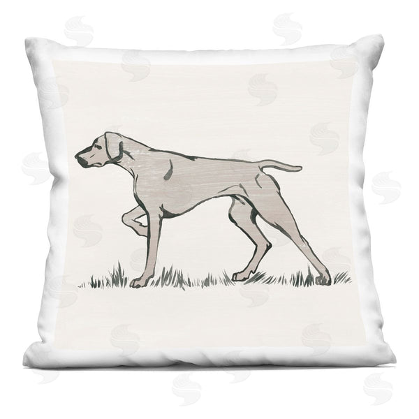 stupell industries Grace Popp | Focused Hunting Dog Minimal Animal Design Printed Throw Pillow
