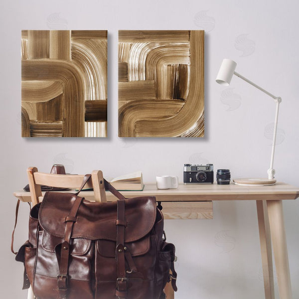 Stupell Industries Grace Popp | Gentle Brown Brushstrokes Wall Art