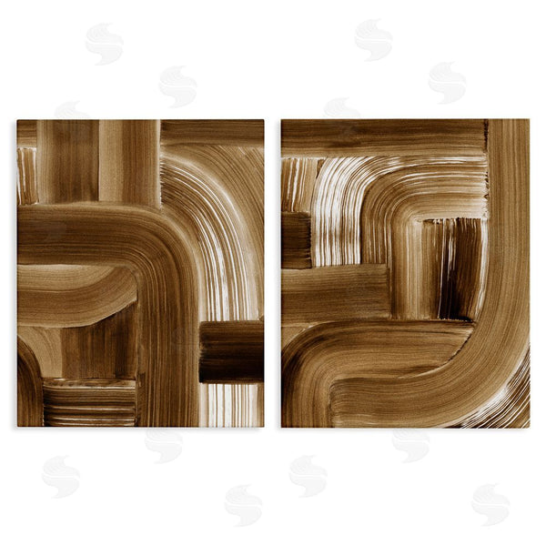 stupell industries Grace Popp | Gentle Brown Brushstrokes Wall Art