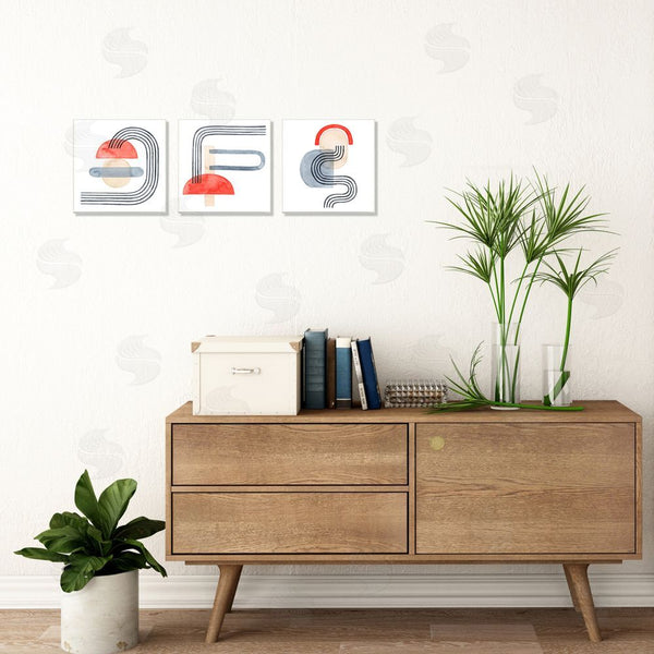 Stupell Industries Grace Popp | Geometric Abstract Mushroom Shapes Wall Art