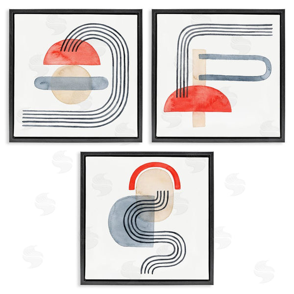 Stupell Industries Grace Popp | Geometric Abstract Mushroom Shapes Wall Art
