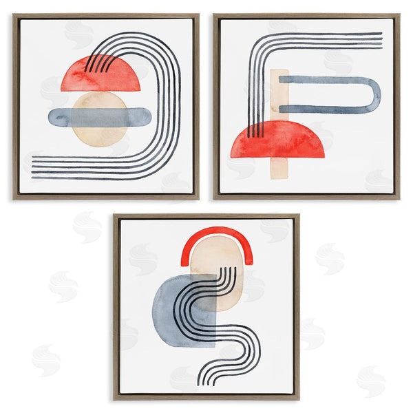 Stupell Industries Grace Popp | Geometric Abstract Mushroom Shapes Wall Art