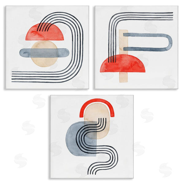 stupell industries Grace Popp | Geometric Abstract Mushroom Shapes Wall Art