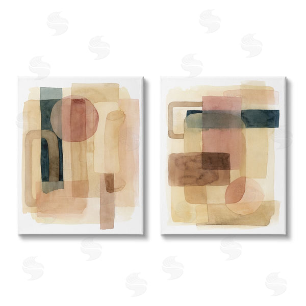 stupell industries Grace Popp | Geometric Shapes Abstract Clustered Forms Wall Art