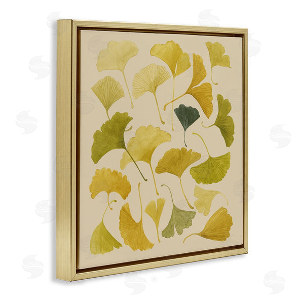 Stupell Industries Grace Popp | Ginkgo Leaves Yellow Green