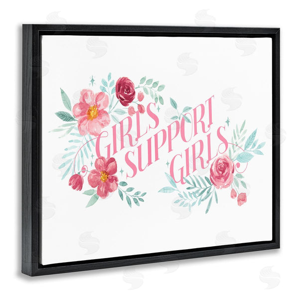 Stupell Industries Grace Popp | Girls Support Girls Pink Florals Wall Art
