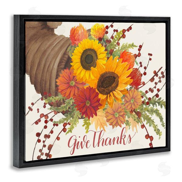 Stupell Industries Grace Popp | Give Thanks Autumn Cornucopia