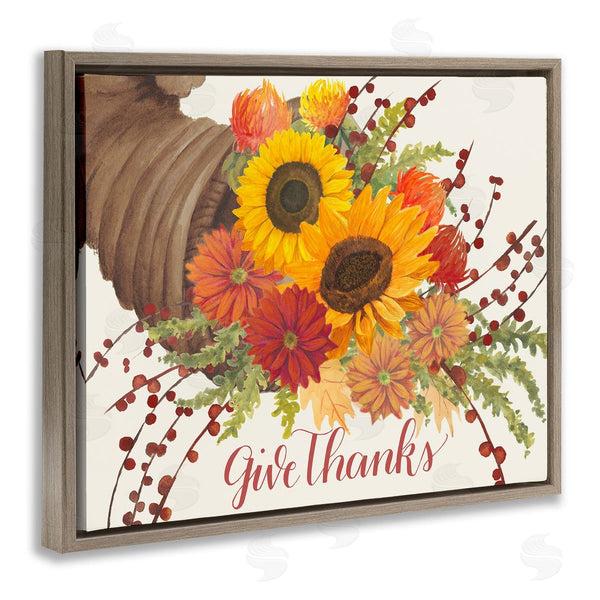Stupell Industries Grace Popp | Give Thanks Autumn Cornucopia