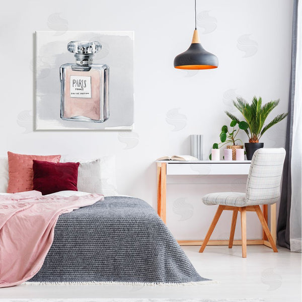Stupell Industries Grace Popp | Glam Perfume Bottle Pink Paris Watercolor Detail Wall Art