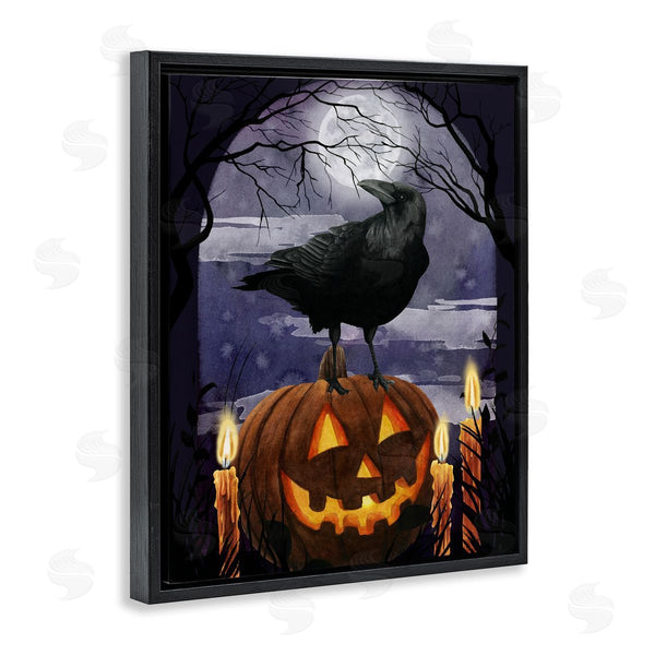 Stupell Industries Grace Popp | Halloween Sky & Jack-o'-lantern Wall Art