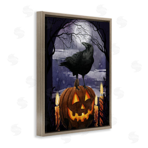 Stupell Industries Grace Popp | Halloween Sky & Jack-o'-lantern Wall Art