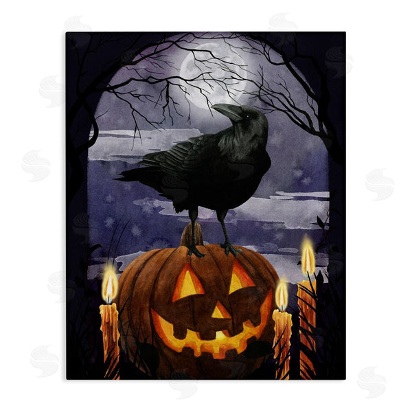 stupell industries Grace Popp | Halloween Sky & Jack-o'-lantern Wall Art