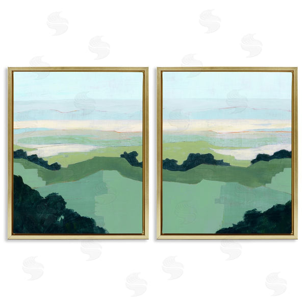 Stupell Industries Grace Popp | Hill Side Nautical Landscape Abstract