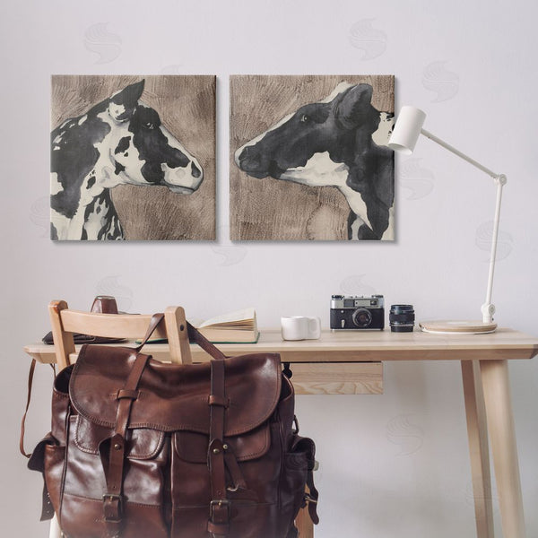 Stupell Industries Grace Popp | Holstein Cow Portrait Profile Wall Art