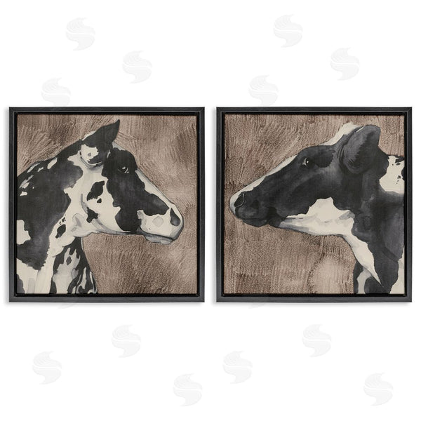 Stupell Industries Grace Popp | Holstein Cow Portrait Profile Wall Art