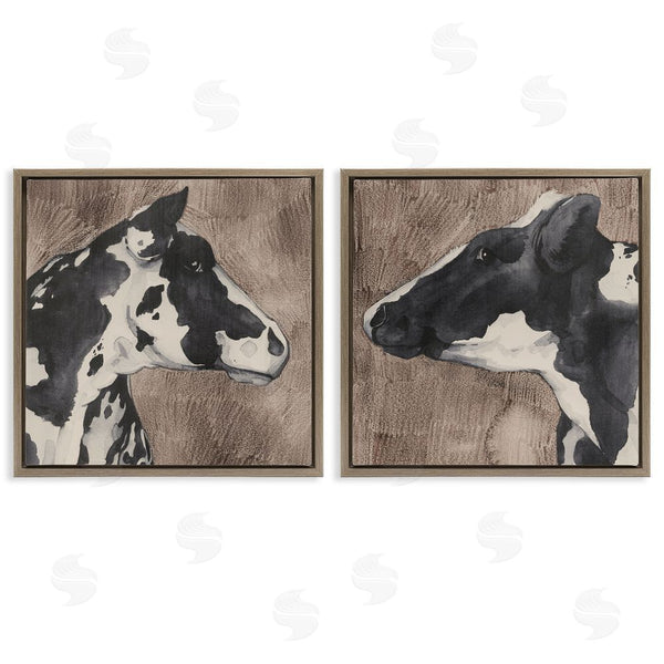 Stupell Industries Grace Popp | Holstein Cow Portrait Profile Wall Art