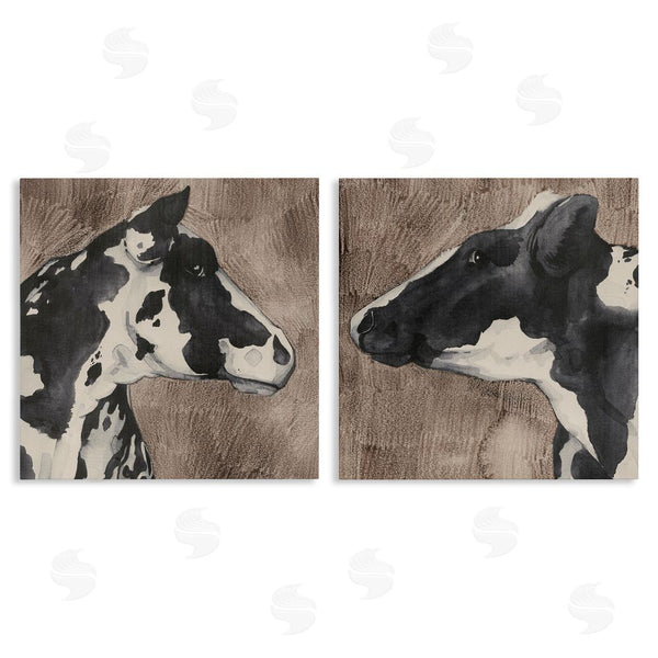 stupell industries Grace Popp | Holstein Cow Portrait Profile Wall Art