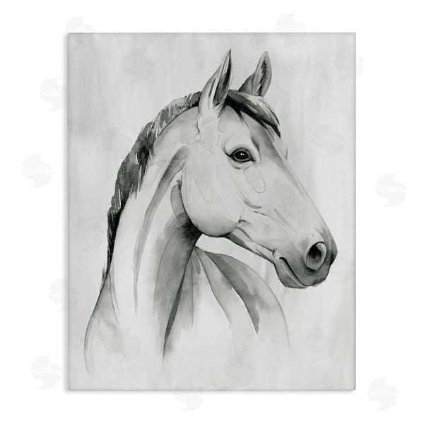 stupell industries Grace Popp | Horse Portrait Grey Drawing