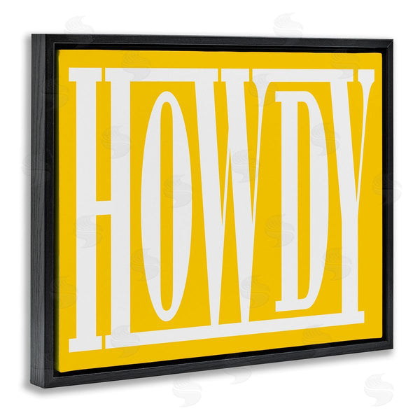 Stupell Industries Grace Popp | Howdy Phrase On Yellow Wall Art