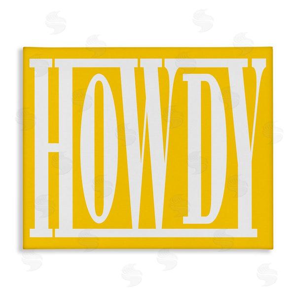 stupell industries Grace Popp | Howdy Phrase on Yellow Wall Art