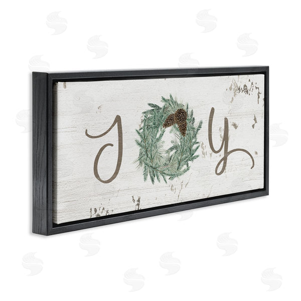 Stupell Industries Grace Popp | Joy Text Wreath Accent Wall Art
