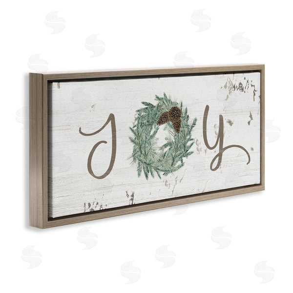 Stupell Industries Grace Popp | Joy Text Wreath Accent Wall Art