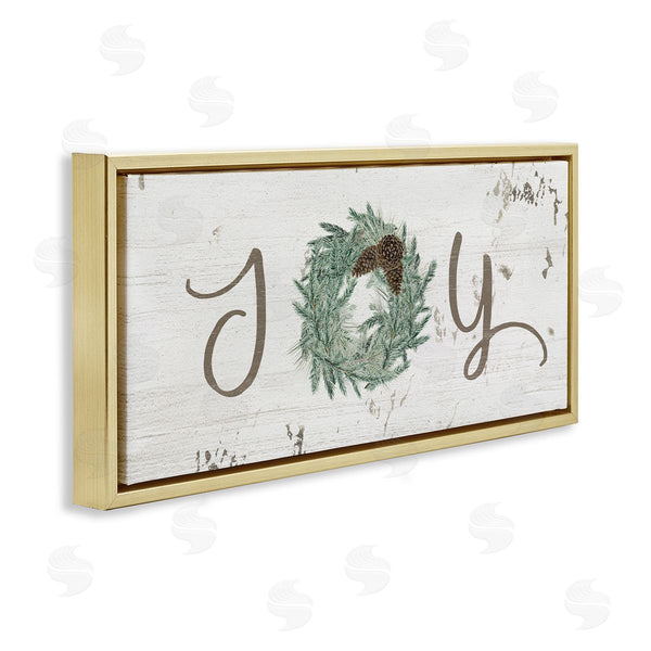 Stupell Industries Grace Popp | Joy Text Wreath Accent Wall Art