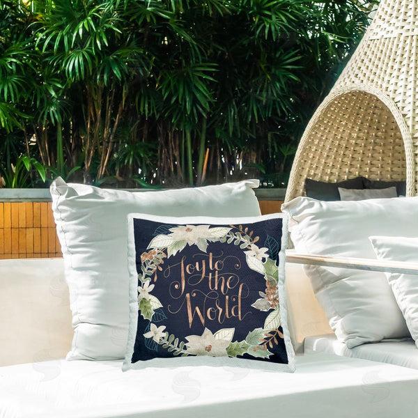 Stupell Industries Grace Popp | Joy To The World Printed Throw Pillow