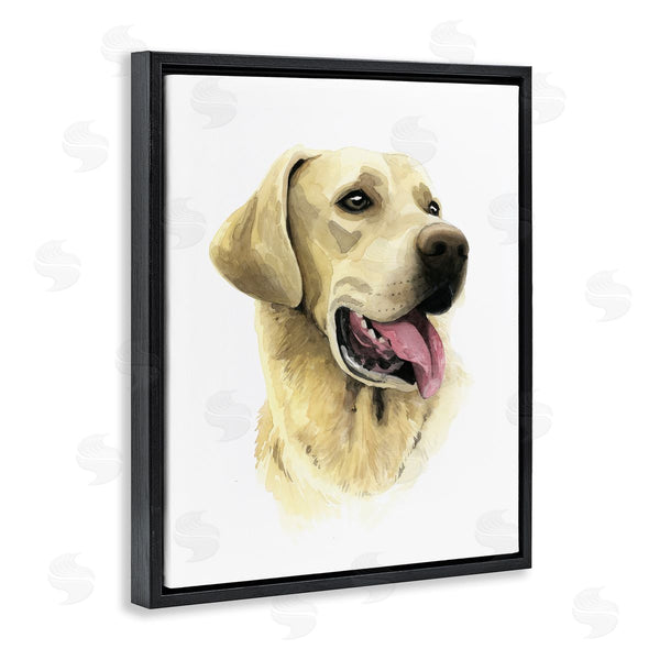 Stupell Industries Grace Popp | Labrador Retriever Energetic Portrait Expression Canine Pet Painting Wall Art