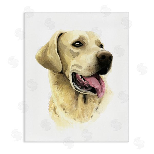 stupell industries Grace Popp | Labrador Retriever Energetic Portrait Expression Canine Pet Painting Wall Art